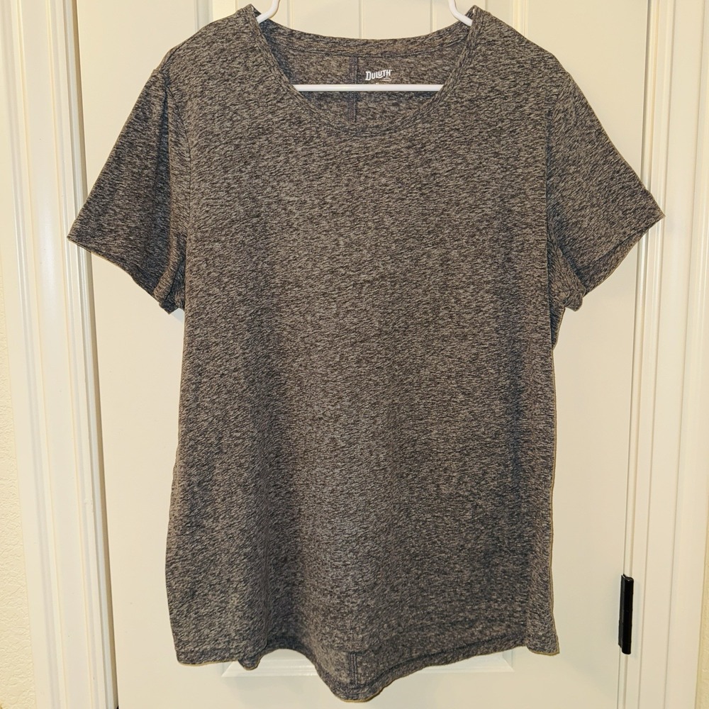 Duluth Trading Co Longtail T Shirt Women XL Gray Lightweight Scoop Neck Tunic